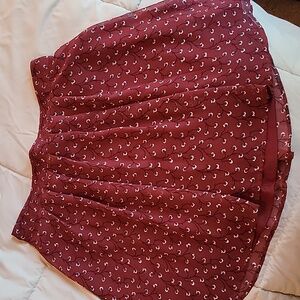 Old Navy burgandy floral skirt
